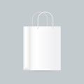 Blank Shopping Bag Isolated On White Background. Mockup Can Be Used For Design, Branding. Vector Illustration.